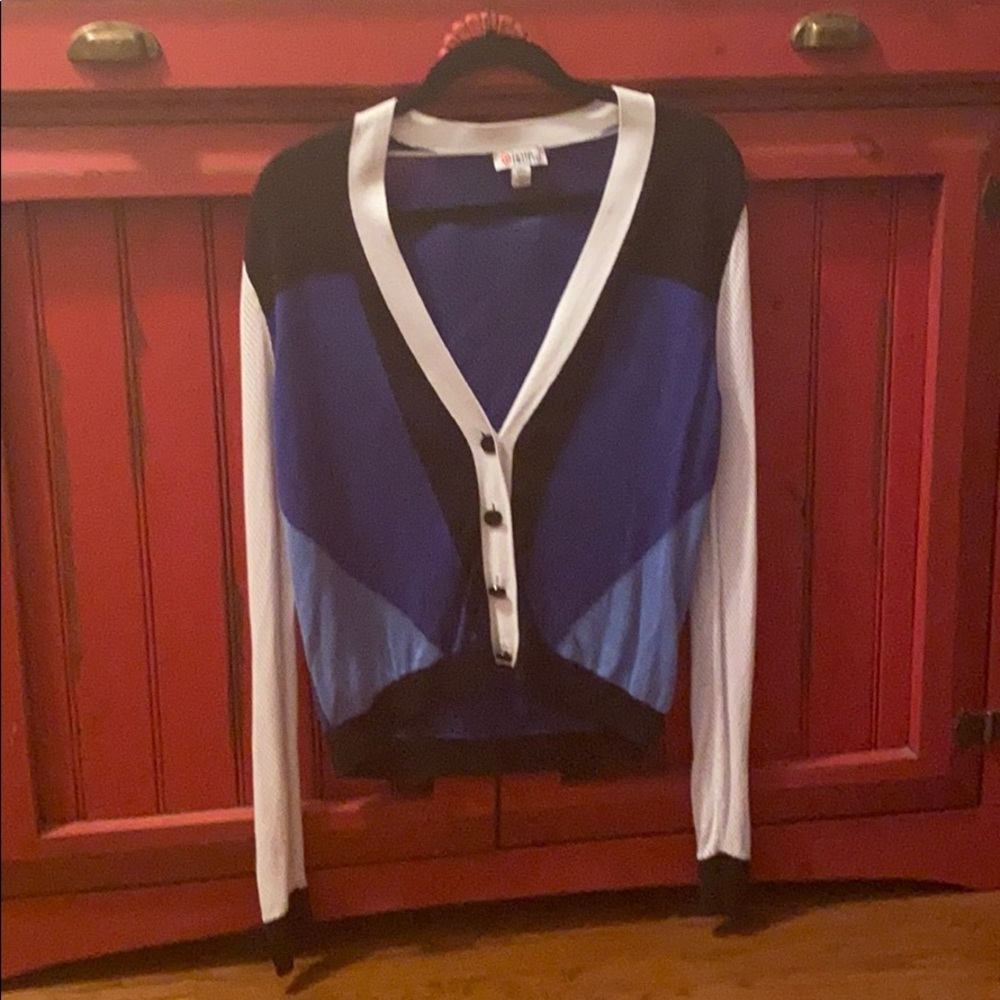Women’s PETER PILOTTO Mesh cardigan sweater!